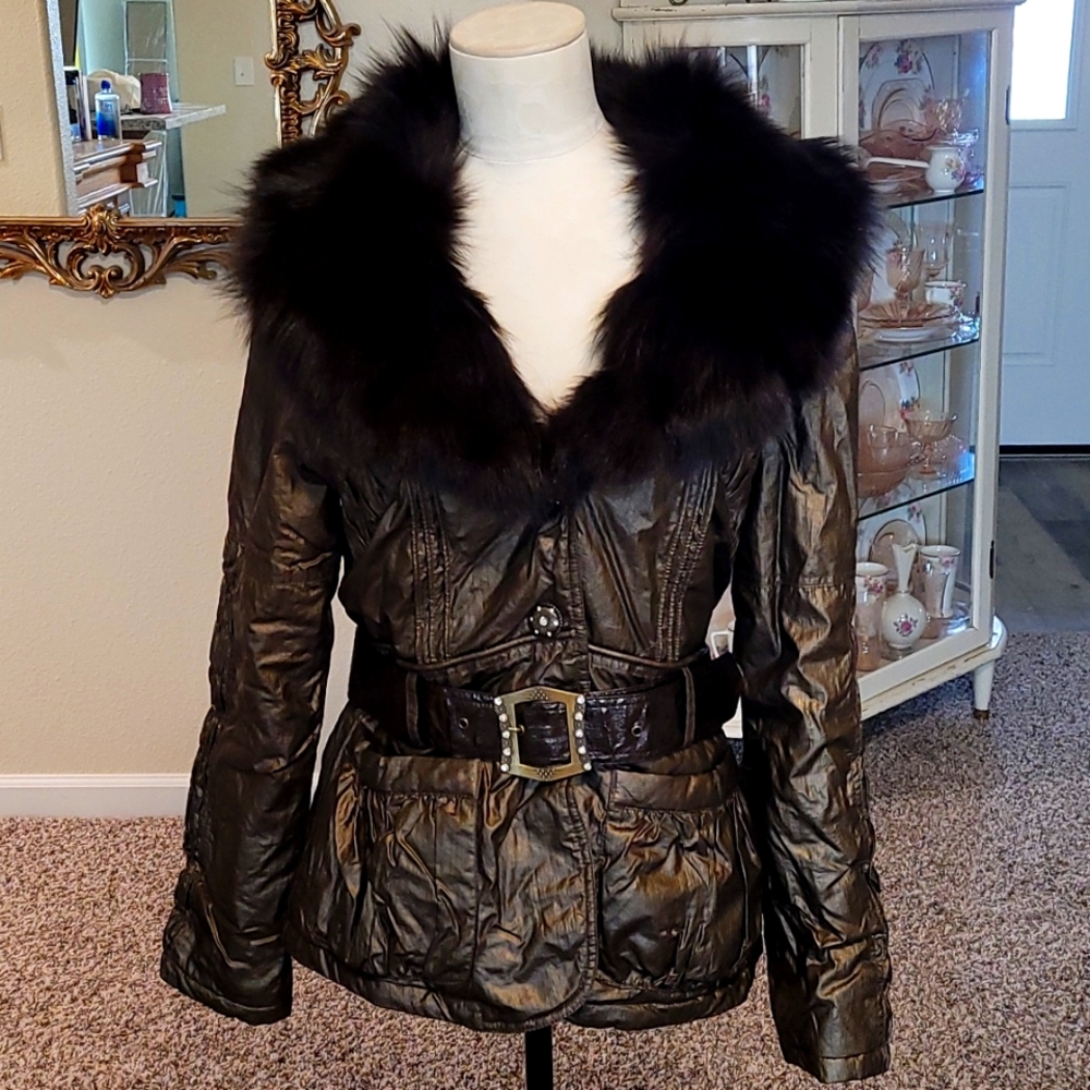 STUNNING Luxury Fur-Trimmed Coat